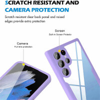 360°Grad Hülle für Samsung Galaxy S22 Ultra mit Integriertem Displayschutz Lila