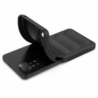 Hülle für Xiaomi Handyhülle Outdoor Case Handy Tasche Silikon Back Cover Bumper Schwarz Redmi Note 12 Pro 4G