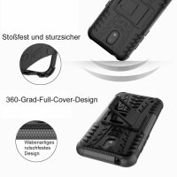 Handy Tasche Nokia Hülle Outdoor Hybrid Case Cover Schutzhülle Handyhülle Bumper Nokia 2.2 Schwarz