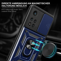 Outdoor Panzer Hülle Xiaomi Redmi Note 11 Pro+ Handyhülle Kameraschutz Ringhalte Blau
