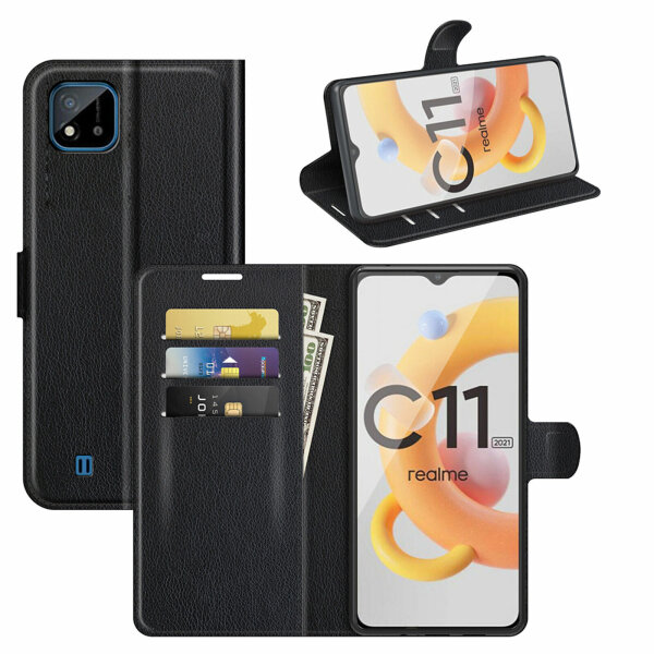 Realme, Handy Tasche Handyhülle Hülle Schutzhülle Klapphülle Flip Case Etui Book Realme C11 ( 2021 )