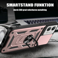 Outdoor Panzer Hülle Motorola Moto G13 / G23 / G53 mit Kameraschutz Ringhalter Rosegold