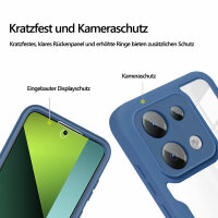 360° Grad Hülle Xiaomi Redmi Note 13 Pro 5G mit Integriertem Displayschutz Blau