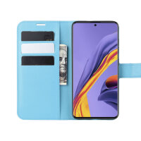 Handy Tasche für Samsung Galaxy A51 SM-A515 Hülle Case Buchhülle Klapphülle TPU PU-Leder Hellblau