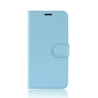 Handy Tasche für Samsung Galaxy A51 SM-A515 Hülle Case Buchhülle Klapphülle TPU PU-Leder Hellblau