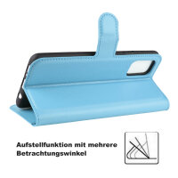 Handy Tasche für Samsung Galaxy A51 SM-A515 Hülle Case Buchhülle Klapphülle TPU PU-Leder Hellblau