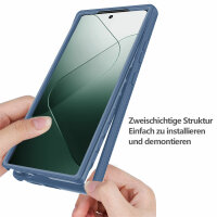 360° Grad Hülle für Xiaomi 14 Handyhülle vollschutz Integriertem Displayschutz Blau