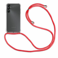 Handykette für Samsung Galaxy A05s Handyhülle mit Band Case TPU Hülle mit Kordel Rot