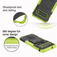 Handy Tasche für Samsung Galaxy Case Panzer Hülle Cover Schutzhülle Etui Bumper Galaxy S10 SM-G973 Grün