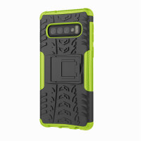 Handy Tasche für Samsung Galaxy Case Panzer Hülle Cover Schutzhülle Etui Bumper Galaxy S10 SM-G973 Grün