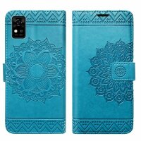 Handy Tasche für ZTE Blade Hülle Schutzhülle Klapphülle Flip Case Schale Etui BF Blau Blade A31