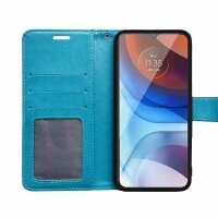 Handy Tasche für ZTE Blade Hülle Schutzhülle Klapphülle Flip Case Schale Etui BF Blau Blade A31