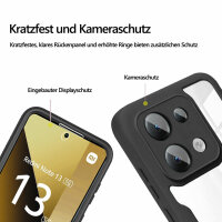 360° Grad Hülle Xiaomi Redmi Note 13 5G vollschutz Integriertem Displayschutz Schwarz