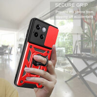Outdoor Panzer Hülle Xiaomi 14 Pro Handyhülle Kameraschutz Ringhalter Backcover Rot