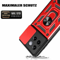 Outdoor Panzer Hülle Xiaomi 14 Pro Handyhülle Kameraschutz Ringhalter Backcover Rot