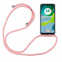 betterfon Handykette für Motorola Moto E13 Handyhülle mit Band Hülle Rosa