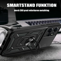 Outdoor Panzer Hülle Xiaomi Redmi Note 12 4G Handyhülle Kameraschutz Ringhalter Schwarz
