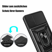 Outdoor Panzer Hülle Xiaomi Redmi Note 12 4G Handyhülle Kameraschutz Ringhalter Schwarz