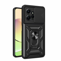 Outdoor Panzer Hülle Xiaomi Redmi Note 12 4G Handyhülle Kameraschutz Ringhalter Schwarz