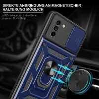 Outdoor Panzer Hülle Nokia G11 G21 Handyhülle mit Slide Kameraschutz Ringhalter Blau