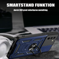 Outdoor Panzer Hülle Nokia G11 G21 Handyhülle mit Slide Kameraschutz Ringhalter Blau