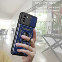 Outdoor Panzer Hülle Nokia G11 G21 Handyhülle mit Slide Kameraschutz Ringhalter Blau