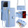 Handykette Xiaomi Hülle mit Band Handyhülle Kartenfächer PU Leder Umhängetasche 13T / 13T Pro Hellblau