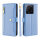 Handykette Xiaomi Hülle mit Band Handyhülle Kartenfächer PU Leder Umhängetasche 13T / 13T Pro Hellblau