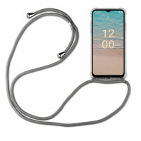 Handykette für Nokia G22 Handyhülle mit Band Umhängehülle mit Band Hülle Cover  Grau