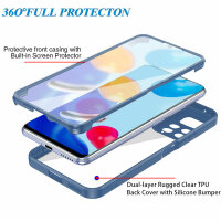 360°Grad Hülle Xiaomi Redmi Note 12 / Poco X5 5G Handyhülle mit Displayschutz Blau