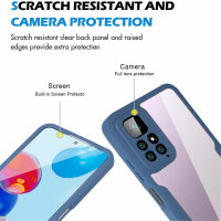360°Grad Hülle Xiaomi Redmi Note 12 / Poco X5 5G Handyhülle mit Displayschutz Blau