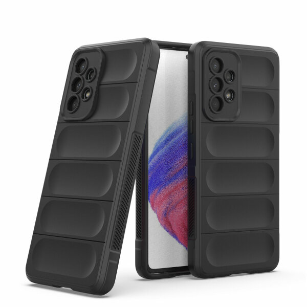 Handy Tasche für Samsung Galaxy A53 5G Hülle Handyhülle Outdoor Case Back Cover  Schwarz