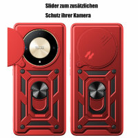 Outdoor Panzer Hülle Honor Magic 6 Lite Handyhülle Slide Kameraschutz Ringhalter Rot