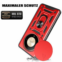 Outdoor Panzer Hülle Honor Magic 6 Lite Handyhülle Slide Kameraschutz Ringhalter Rot