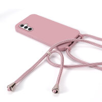 Handykette für Samsung Hanyhülle mit Band Hülle mit Kodel Smartphone Halskette Galaxy A54 Rosa