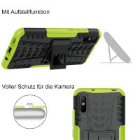 Schutz Hülle Xiaomi Handy Tasche Case Cover Silikon Schale Outdoor Handyhülle BF Xiaomi Redmi 9A Grün