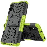 Schutz Hülle Xiaomi Handy Tasche Case Cover Silikon Schale Outdoor Handyhülle BF Xiaomi Redmi 9A Grün