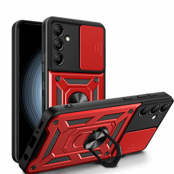 Handyhülle für Samsung Galaxy A25 – Ring Panzer Case Rot