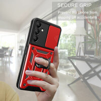 Handyhülle für Samsung Galaxy A25 – Ring Panzer Case Rot