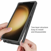 360 Grad Hülle mit eingebautem Displayschutz für Samsung Galaxy S24 Ultra Bumper