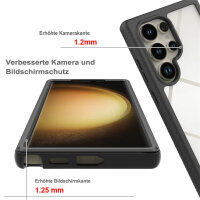 360 Grad Hülle mit eingebautem Displayschutz für Samsung Galaxy S24 Ultra Bumper
