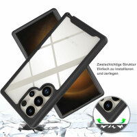 360 Grad Hülle mit eingebautem Displayschutz für Samsung Galaxy S24 Ultra Bumper
