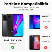 Panzer Hülle Handy Tasche 360 Grad TPU vollschutz mit Integriertem Displayschutz Xiaomi Redmi 9C / 10A