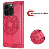 Handyhülle für Apple iPhone 14 Pro Max – Mandala Case Rot