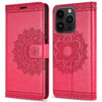 Handyhülle für Apple iPhone 14 Pro – Mandala Case Rot
