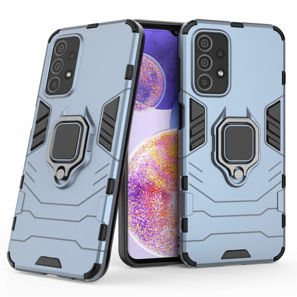 betterfon Ring Case Samsung A23 5G Hülle Handyhülle Stoßfest 360° Drehbarer Ring Türkis