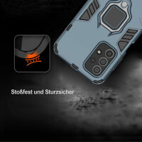 betterfon Ring Case Samsung A23 5G Hülle Handyhülle Stoßfest 360° Drehbarer Ring Türkis