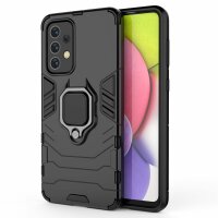 Hülle für Samsung Galaxy A33 5G, Schutzhülle Handy Tasche Ring Case Cover Bumper Schwarz