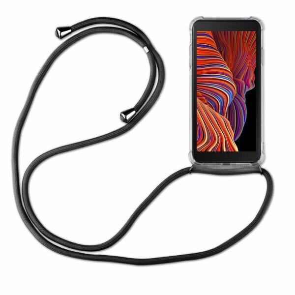 Handykette für Samsung Galaxy Xcover 5 – Handyhülle mit Band Grau