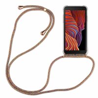 Handykette für Samsung Galaxy Xcover 5 – Handyhülle mit Band Grau